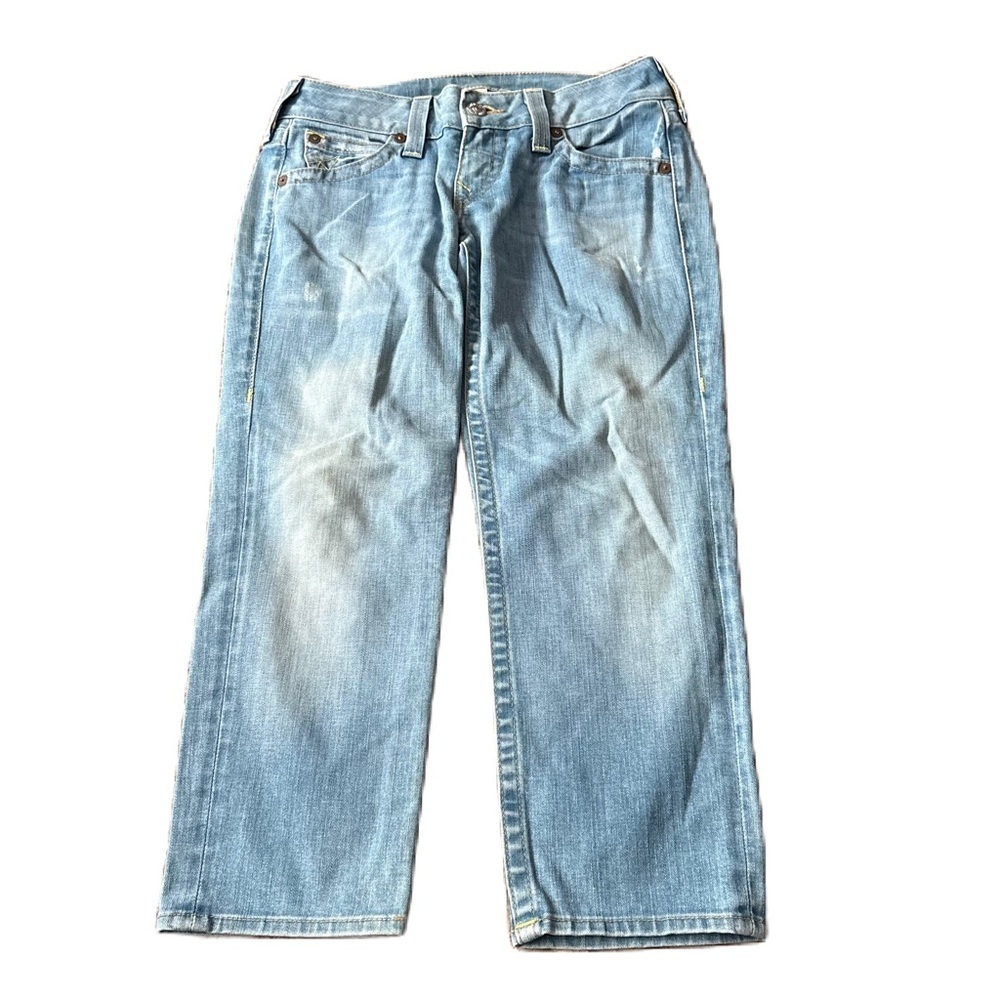 True Religion Sz 29 Light Blue Relaxed Jeans Ricky Straight Vintage Y2k